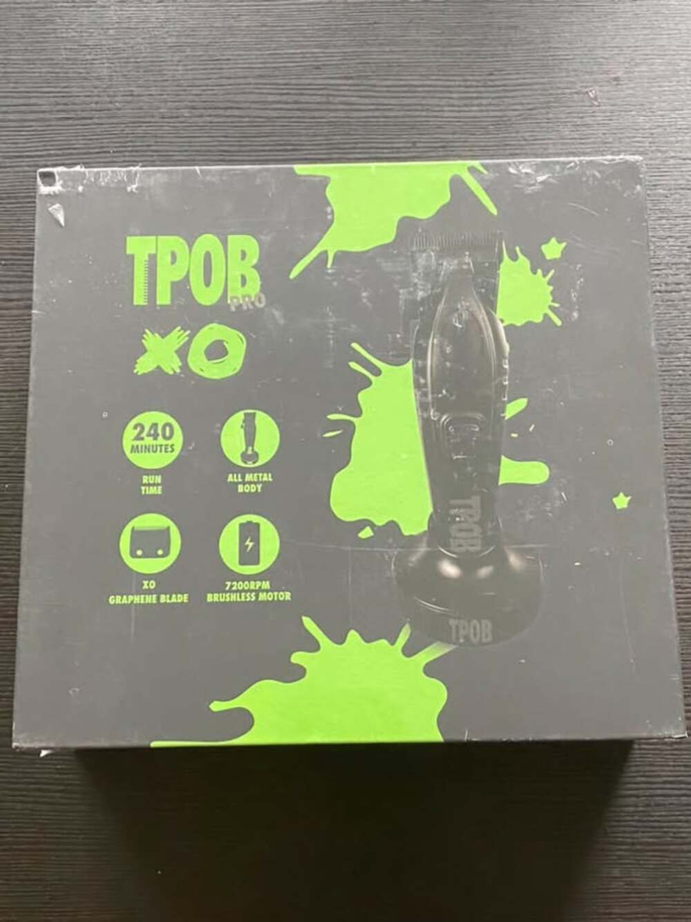 TPOB Pro XO Brushless 7200rpm Professional Hair Clipper in Black (Sealed)